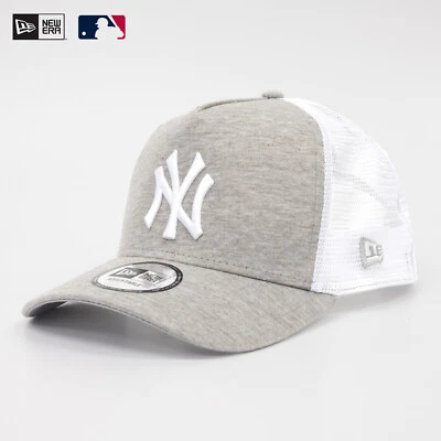 New Era MLB Trucker Cap NY New York Yankees Jersey Snapback Grau Weiß