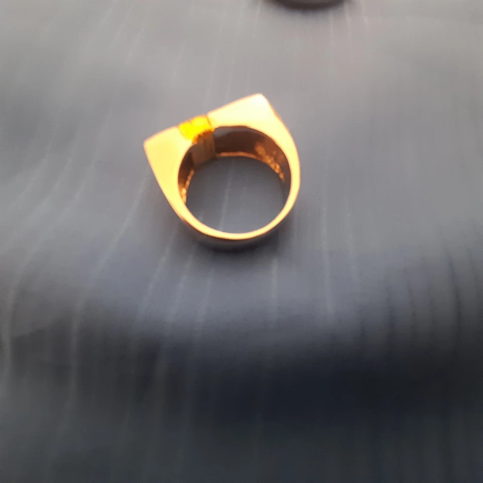 Anello metallo vintage color argento e oro - Immagine 3 di 4