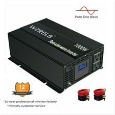 1000W Pure Sine Wave Inverter 36V DC to 110/220V AC Power Converter Car LCD Camp