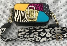Marc Jacobs Punk Patchwork The Snapshot Leather Crossbody Bag