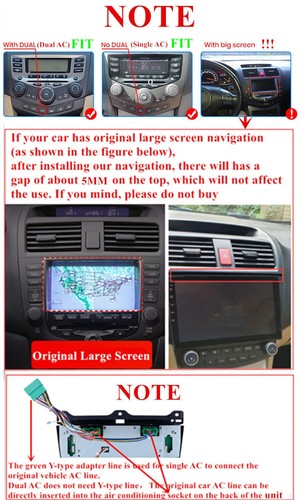 9'' Android Car Stereo Radio Carplay GPS Navi 2+32G For Honda Accord 2003-2007 - Foto 4 di 21