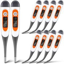 10 Pcs Digital Thermometer Bulk for Adults, Grey