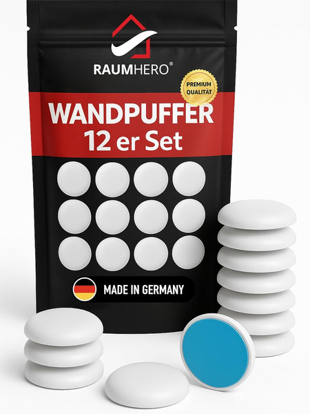 Raumhero 12X TüRstopper Wand Selbstklebend - (Made In Germany) - TüRpuffer Wand-image