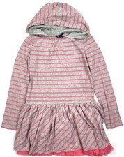 New With Tags Gap Kids Girls Hooded Striped Dress sz 12