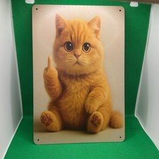 ??Mr. Leo? Cat-Thoughts about Low Calorie Cat Food-Metal Sign
