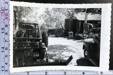 Agricultural Tractor Vehicle Farm Fix Repairs Vintage BW Photo Snapshot #12