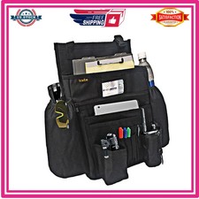 ECWKVN Car Front Seat Organizer File Laptop Tablet Holder Storage Bag Black