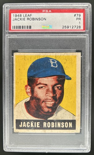 1948 Leaf Jackie Robinson Rookie RC #79 PSA 1