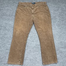 Vintage Polo Ralph Lauren Pant Mens 40x30 Brown Corduroy Chino Straight Preppy
