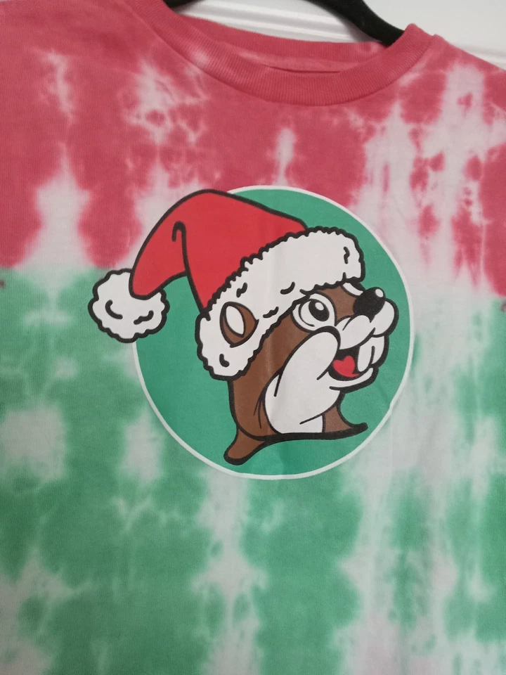 Corante Buc-ees Youth Natal tamanho extra pequeno manga longa 100% algodão - Imagem 4 de 4