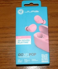 JLab Go AIR POP True Wireless Bluetooth Earbuds, iOS, Android, Headphones -Pink