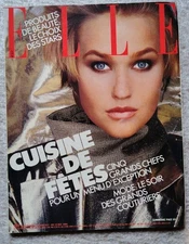 French Elle Dec.1986 Cover Michèle By Gilles Bensimon 