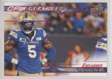 2023 Upper Deck CFL Greatness Exclusives 52/100 Willie Jefferson #CG-WJ 12l5