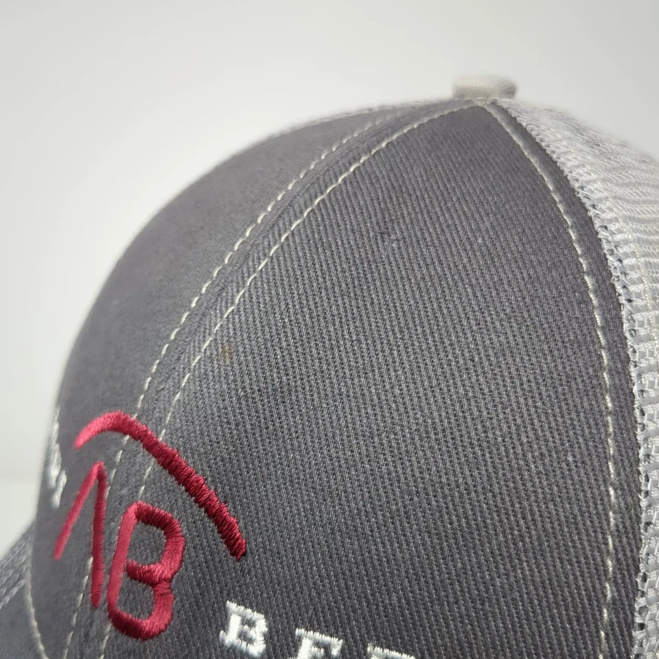 Agri Beef Trucker Hat Gray One Size Adjustable Embroidered Mesh Back Mega Cap - Image 3 of 4