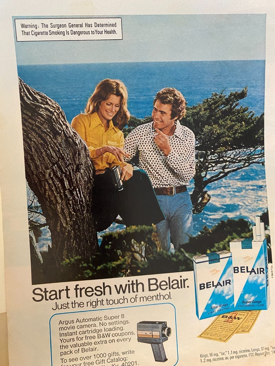 Belair Cigarettes, Bel Air, Full Page Vintage Print Ad