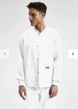 Landau Men's Snap Front Warm-Up Jacket Size 4XL White New with Tags  2 Avail T11