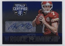 2014 Panini Totally Certified Rookie Penmanship Blue 24/25 Aaron Murray Auto 0s3