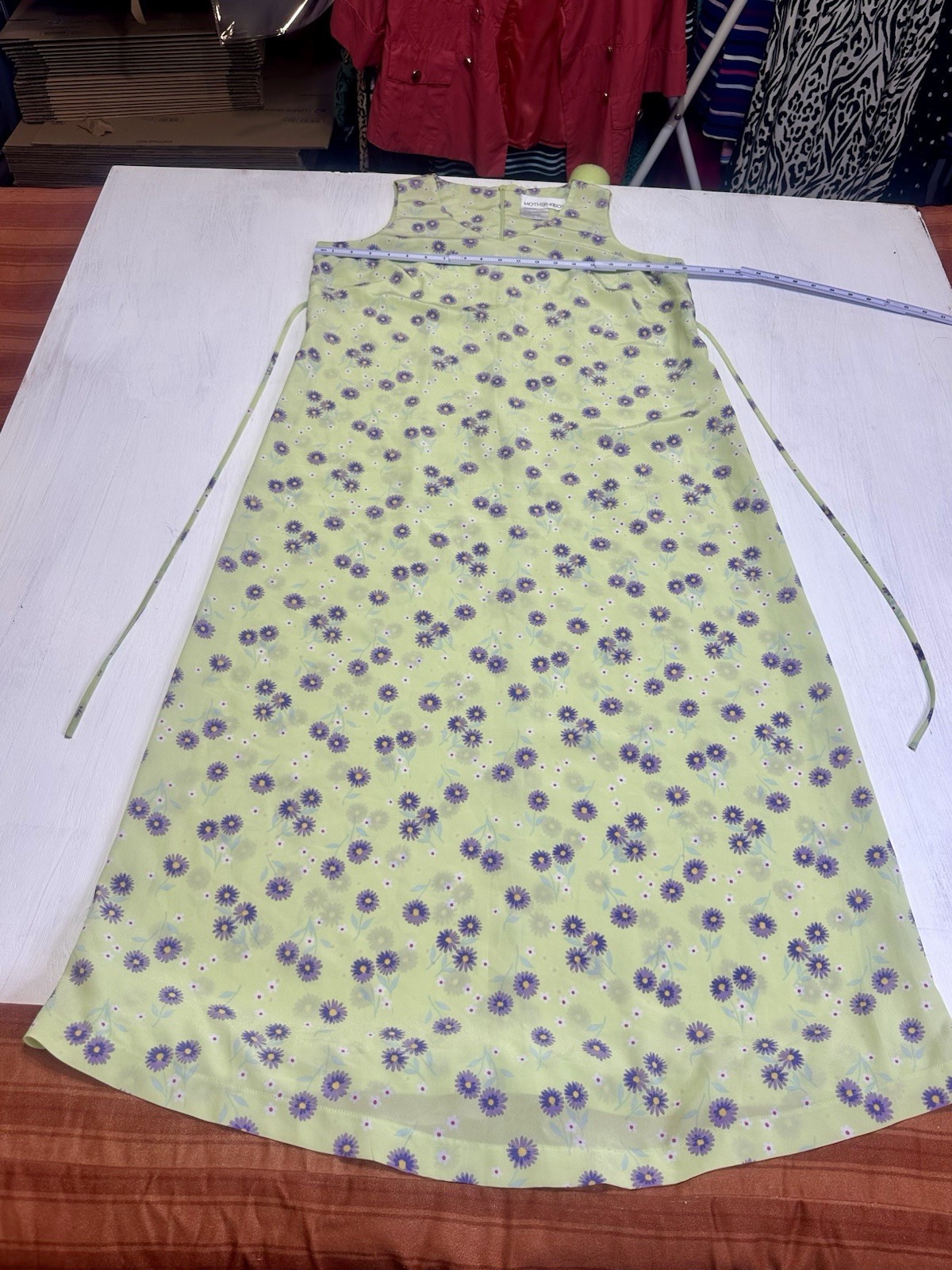 Motherhood Y2k Floral Maxi Dress Green Purple Daisy Cottagecore Boho Medium