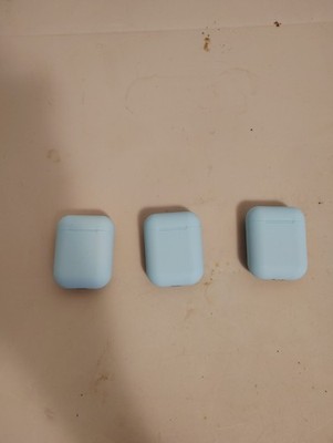 3x Light Blue i12 Bluetooth Wireless In-Ear Earbuds with Charging Cases 
