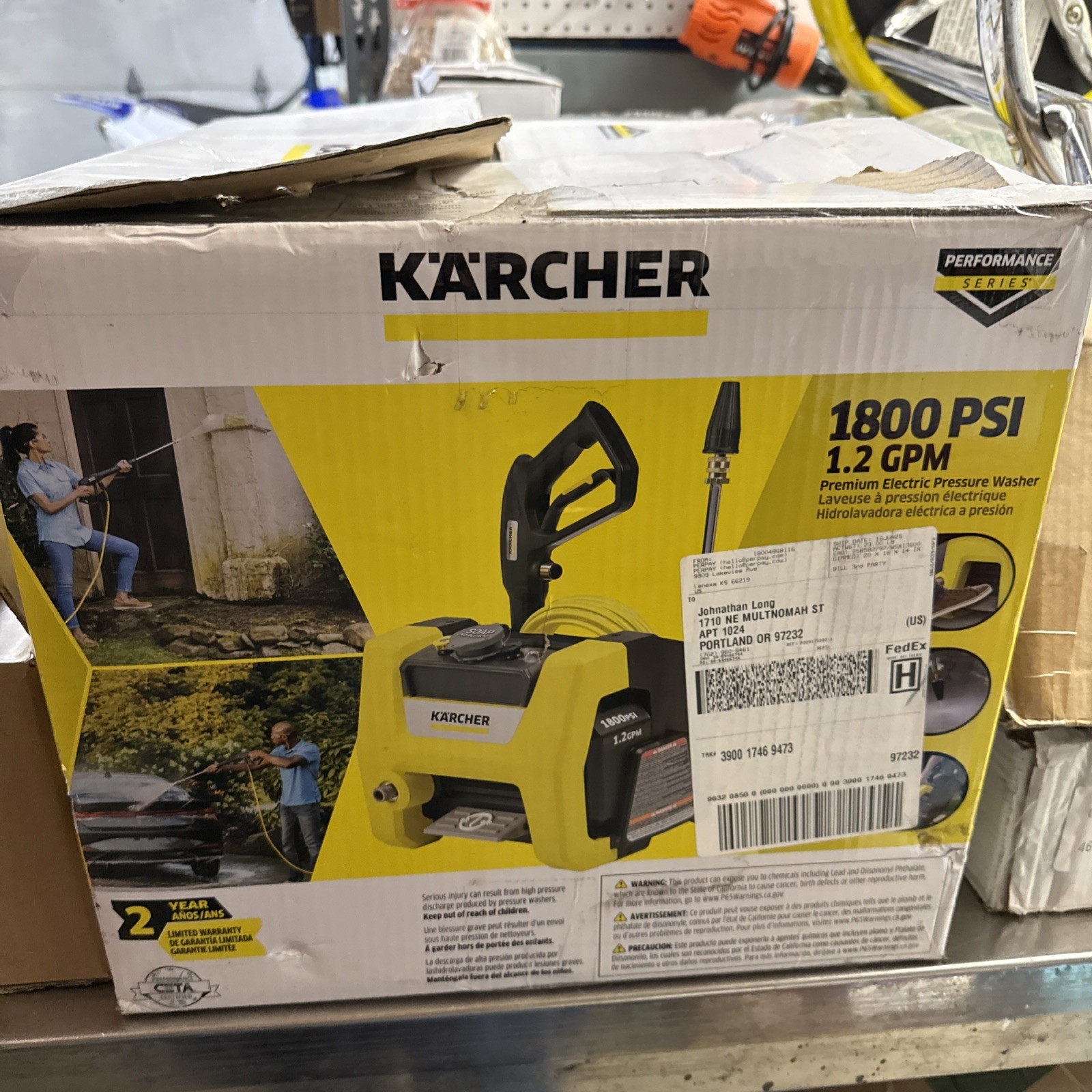 Karcher K1800PS Cube Electric Pressure Washer 1800 PSI 1.2 G