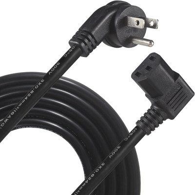 KUNCAN Universal Computer Power Cord - 6FT / 1.8M NEMA 5-15P Flat Plug to IEC 60