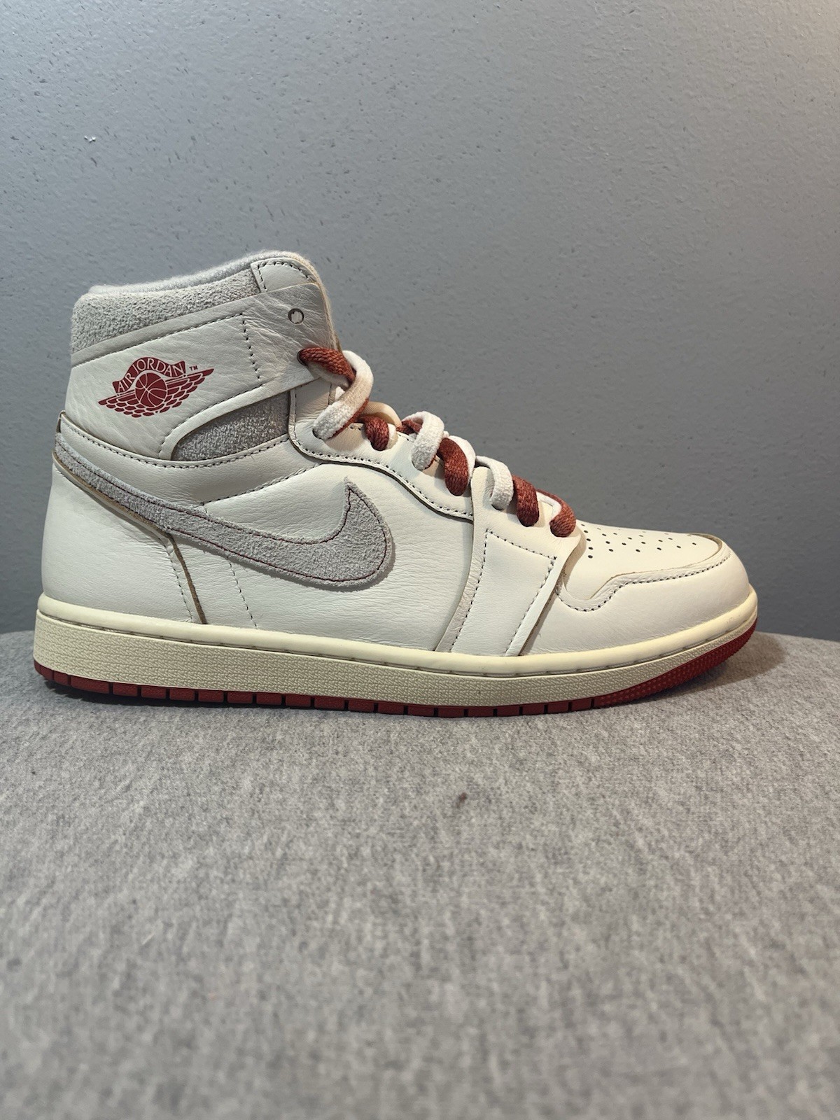 Nike Air Jordan 1 Retro OG High Rare Air Sail Cinnabar Women's size 9 DB4612 100