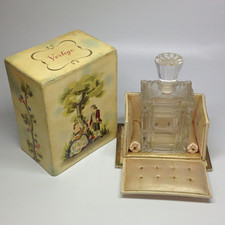 COTY VERTIGE Parfum 105mm 1936 Cristal très bon état VIDE AVEC BOITE
