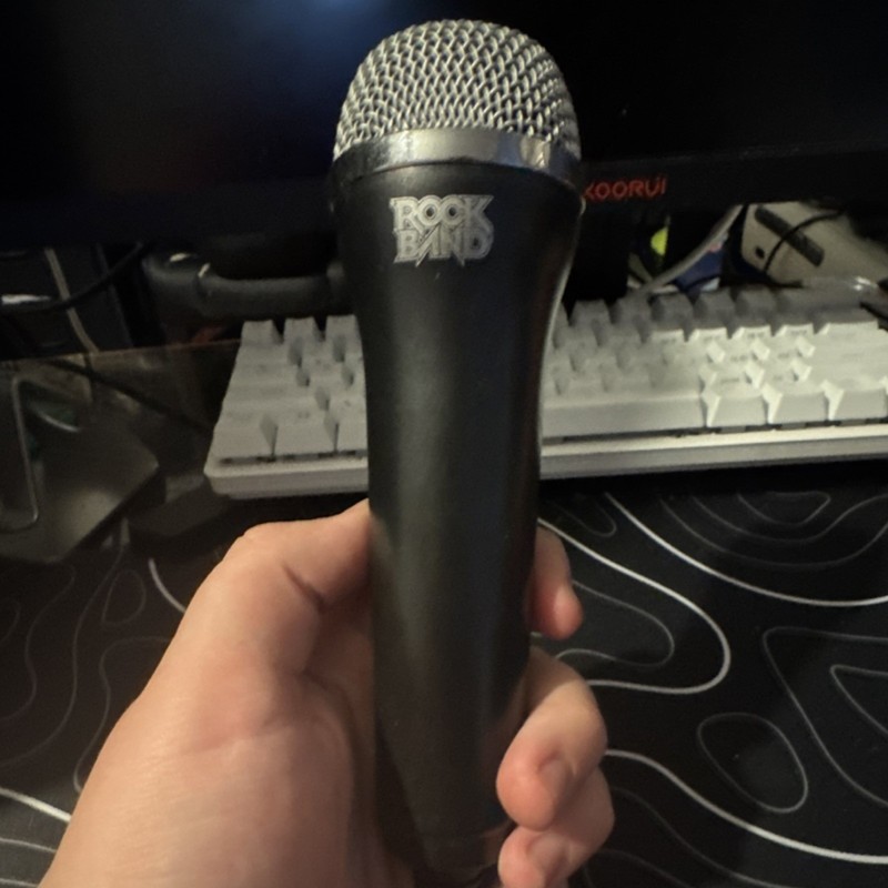 Rock Band USB Microphone Black Silver Video Game Accessory