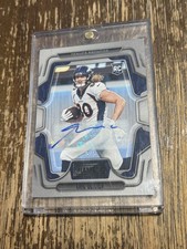 2022 Panini Playbook Greg Dulcich /5 Auto RC Rookie Card Denver Broncos. rookie card picture