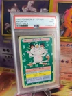 Pokemon Card Meowth Mauzi Topsun Blue Back Bandai 1995 Vintage Japanese PSA 9