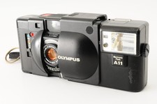 Olympus XA Black Rangefinder 35mm Film Camera A11 Flash EXC 5 From JAPAN 261