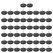 Nail-On Furniture Glides 100Pcs 17mm Dia Table Chair Sofa Leg Floor Protectors