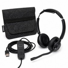 Jabra Evolve 40 Wired Stereo Headset USB-A 3.5mm Jack Noise Canceling Mic Case