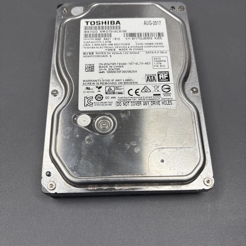 Toshiba DT01ACA100 1TB 3.5" SATA III HDD - Image 2 of 4