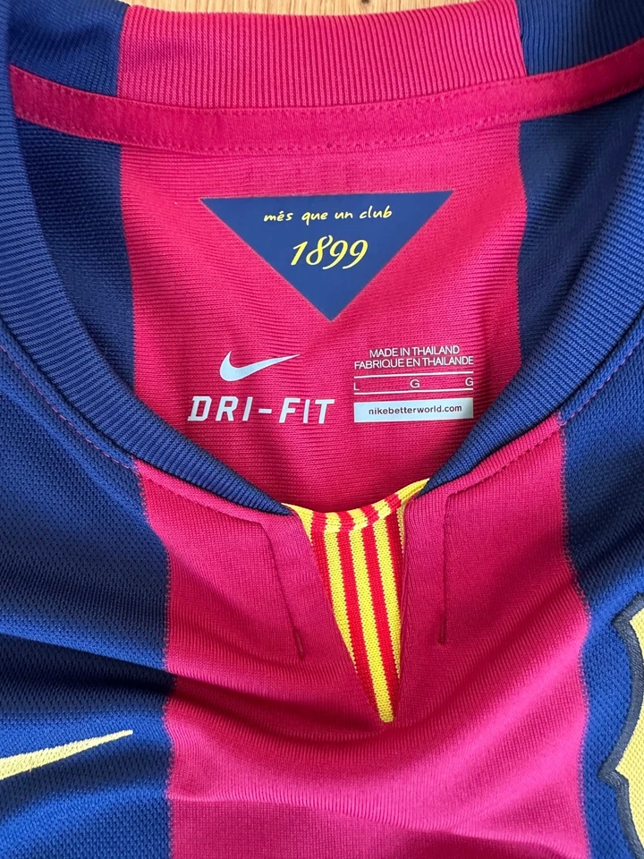 maillot Barcelone Nike signe Messi Neymar Suarez, toute équipe 2015 (triple)vrai - Photo 4/4