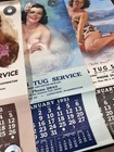Lot of 3 Zoe Mozert Atlas Tug Service Calendars 1951 1952 1953 Original — photo 3