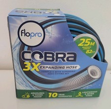 FloPro Cobra CompactFlo Expandable Lightweight Garden Hose & Attachments 25M!