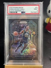 2020-21 Panini Prizm #67 Donovan Mitchell Nebula 1/1 One of One PSA 9 Black