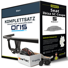 Für SEAT Ibiza SC Coupe IV 6J1, 6P5 Anhängerkupplung starr +eSatz 13pol uni. 08-