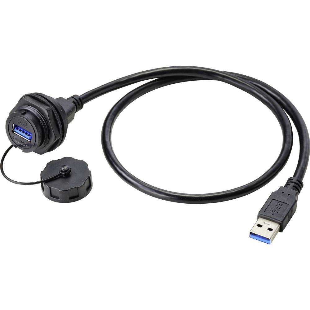 Embase USB 3.0 de panneau étanche IP67 idéale pour l'aménagement de van