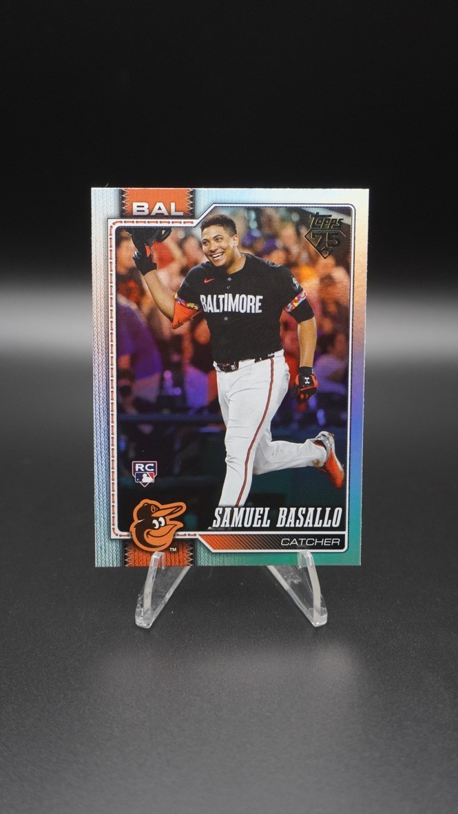 2026 TOPPS SERIES ONE SAMUEL BASALLO #104 RAINBOW FOIL RC BALTIMORE ORIOLES