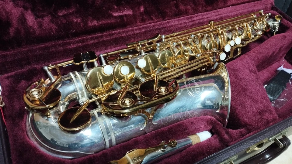 Sax Contralto Mib Jupiter Jas-869 Laccato Argento/Oro - Immagine 2 di 4