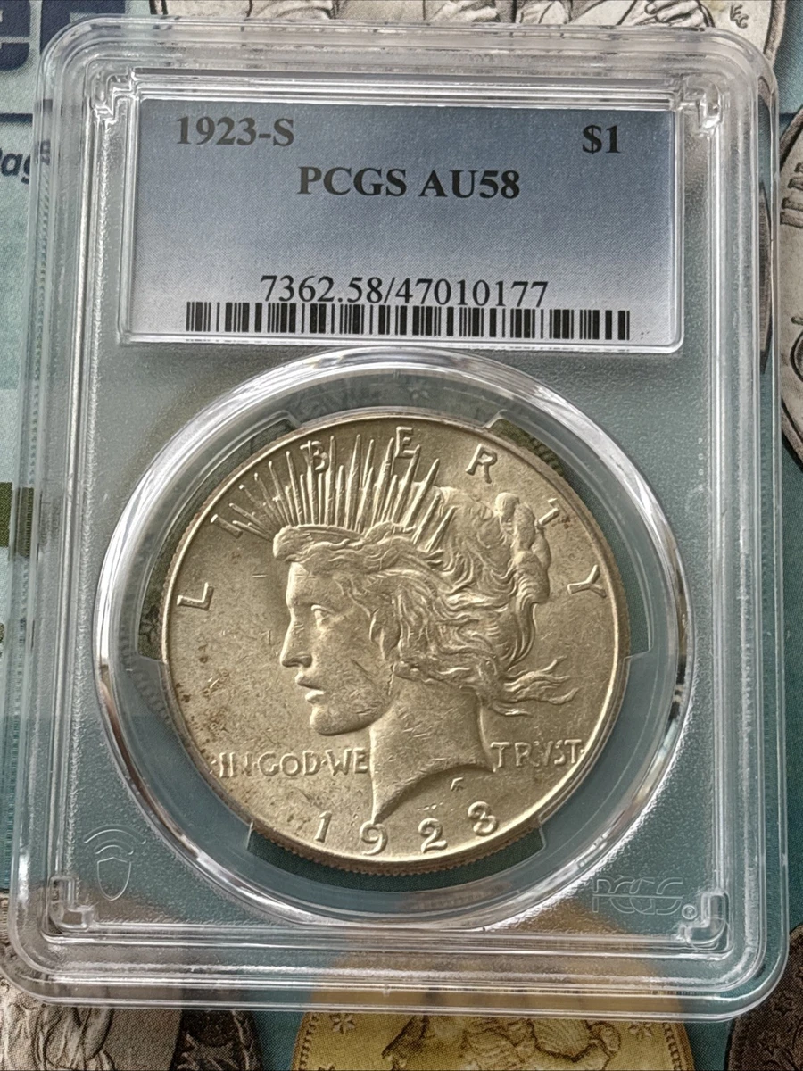 AU 58 Graded 1923 Year Peace Dollars (1921-1935) for sale | eBay