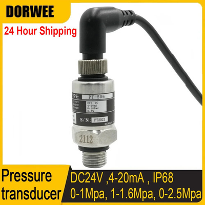 #ad Pressure Transducer Cable Pressure Transmitter Sensor 4 20mA DC24V G1 4 IP68 $44.51