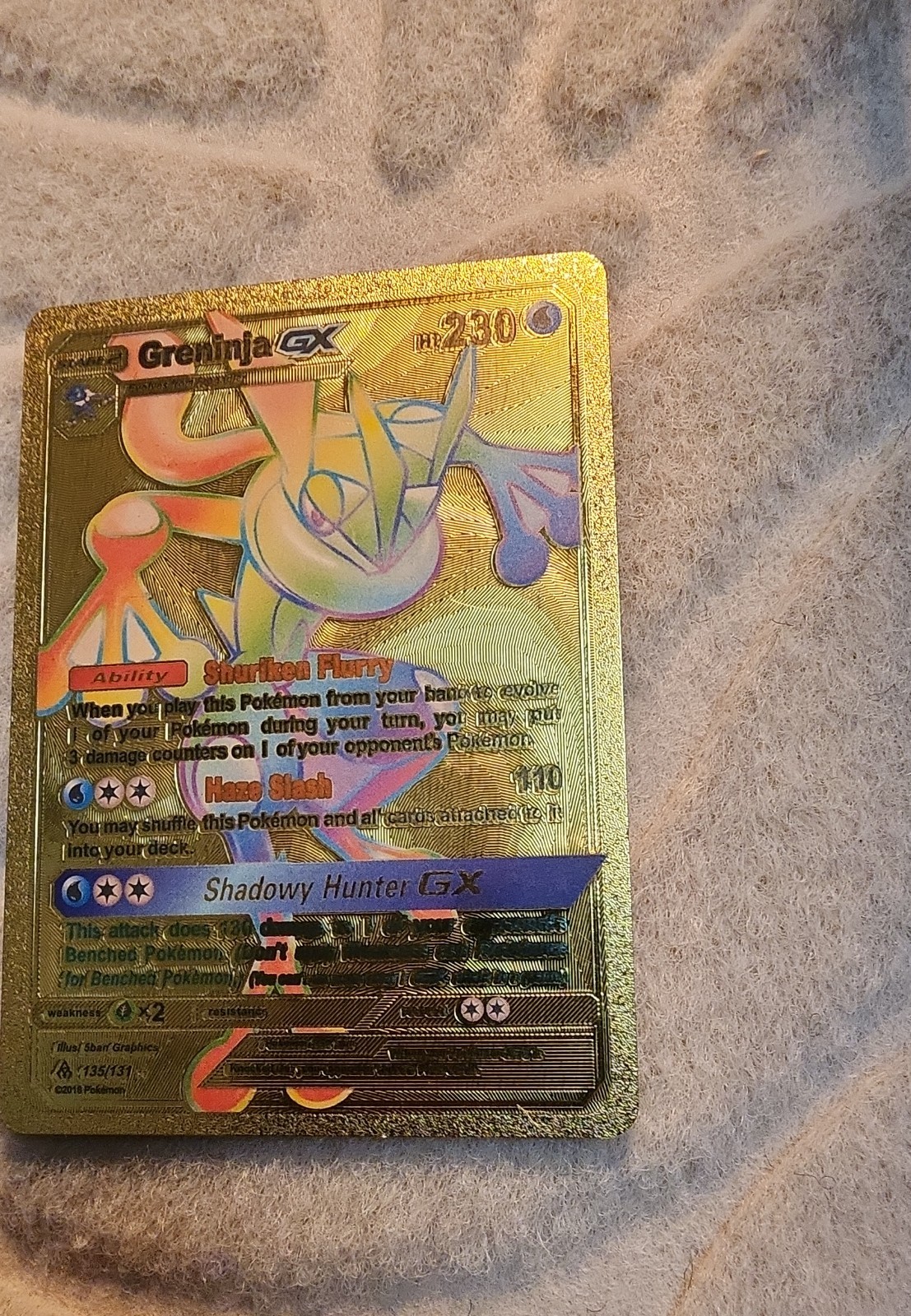 Greninja GX (Secret) 133/131 Sm-Forbidden Light Holo