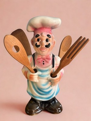 Selten Vintage Keramik Koch Utensilien Halter Monica Geller Freunde TV Show Requisite