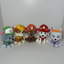 Gund Bundle of 5 Paw Patrol Characters 6-inch Plush Marshall Rocky Rubble Zuma