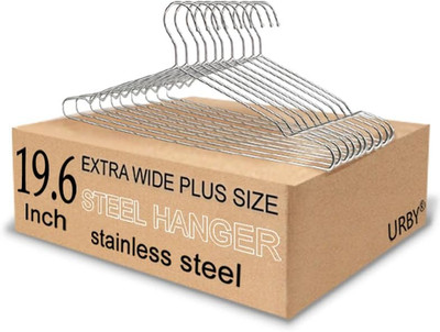 Extra Wide Wire Hangers for plus Size Clothes, 19.6 Inch Stainless Steel plus Si