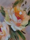 MONA VIVAR 14x11Contemporary Impressionist Roses Original Acrylic Painting — photo 4