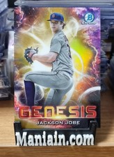 2021 Bowman Chrome Jackson Jobe Genesis Gold Refractor /50 GNS-3 MLB Card